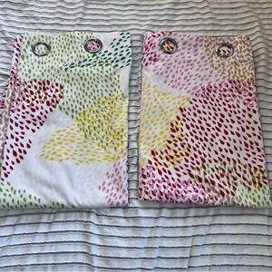 IKEA Murgrona Drapery Curtain Panels Pair 57”x 98” L Colorful Grommet